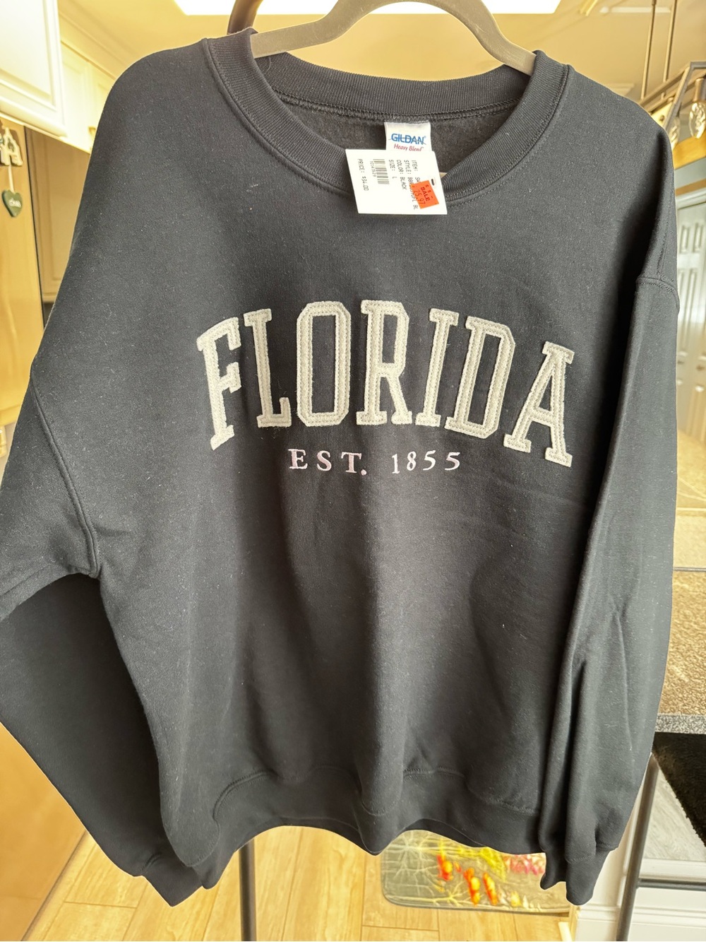 Florida EST. 1855 Black Crewneck Sweatshirt NWT Size Large